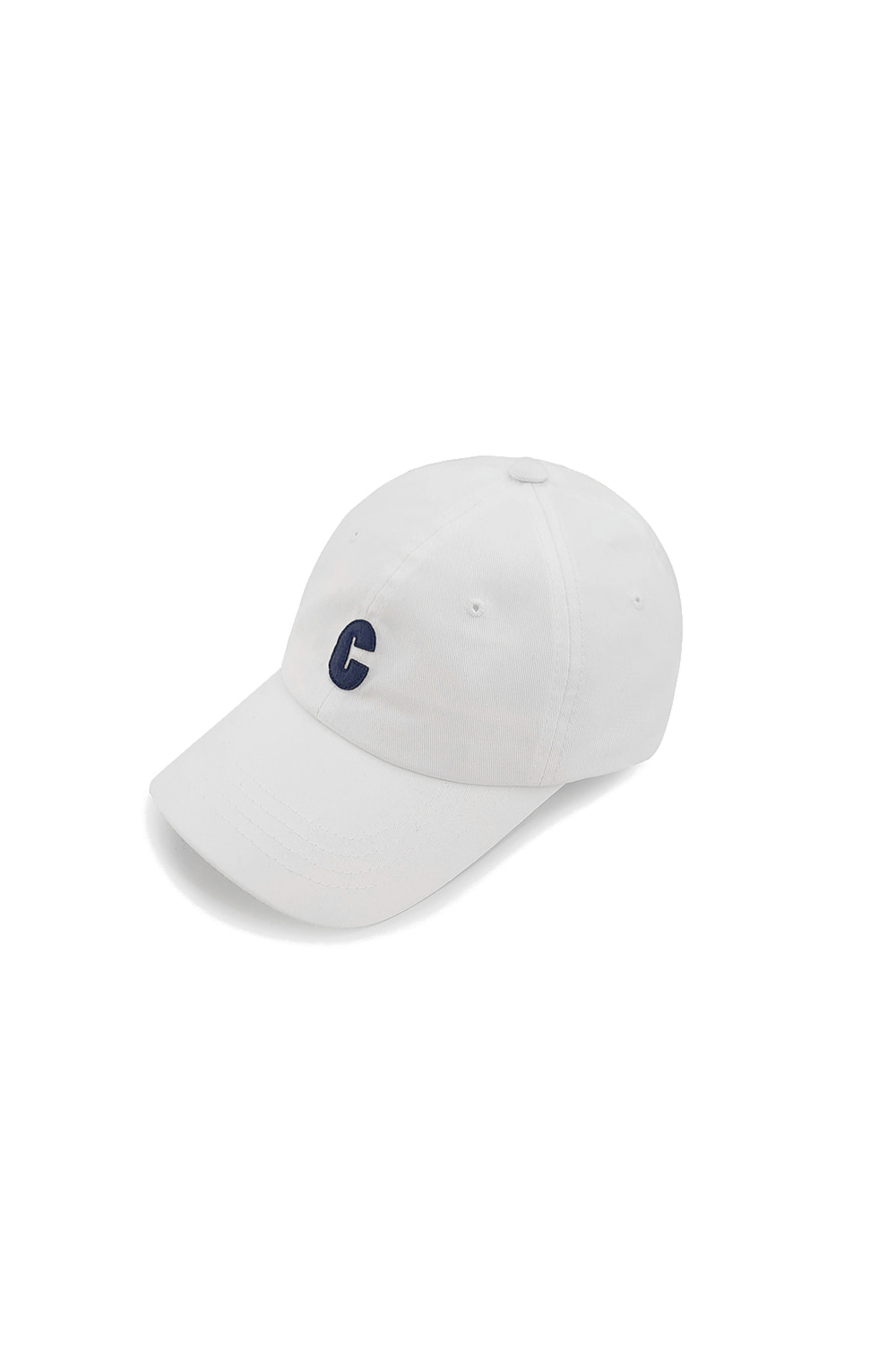 C LOGO BALL CAP WHITE